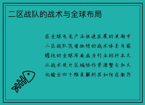 二区战队的战术与全球布局